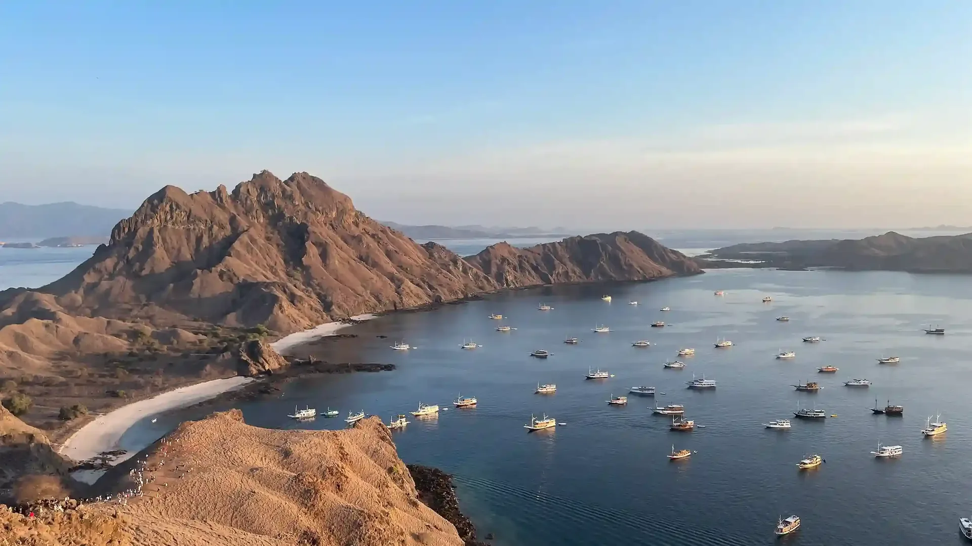 Komodo National Park seen from the air